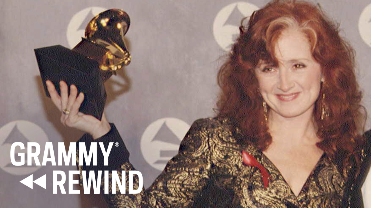 Watch An Ironically Speechless Bonnie Raitt Win A GRAMMY For "Something To Talk About" In 1992 | GRAMMY Rewind